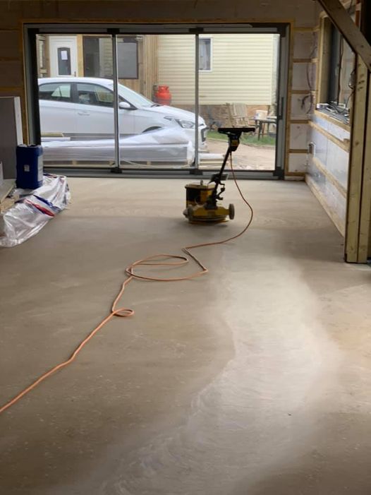 Polished screed floor