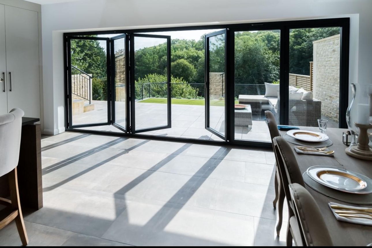 Stylish folding patio door