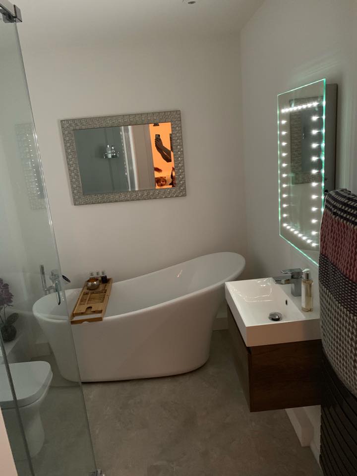 Bathroom with luxury bath